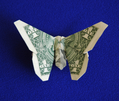 Dollar Bill Butterfly